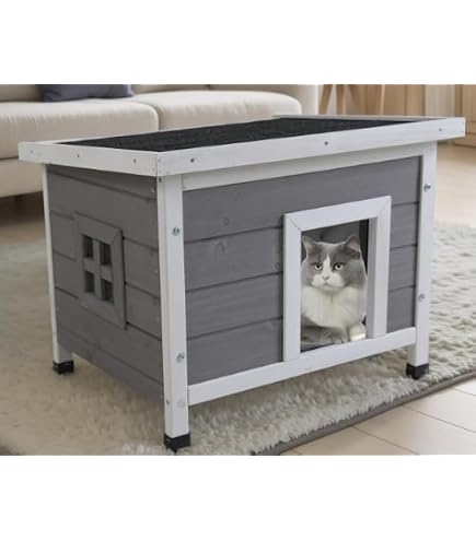 Amazon | Tayyyxf 天然杉木製 犬小屋 中/大型犬 屋外耐久性 ハウス 猫